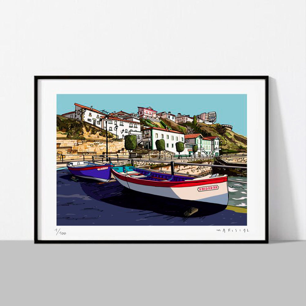 Puerto Viejo de Algorta Fine Art Print 40x30