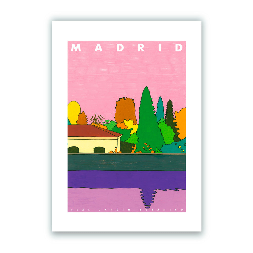 Madrid - Real Jardín Botánico Impresión Giclée A4