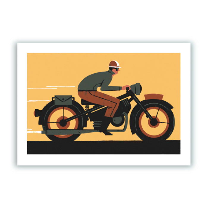 Classic Rider Giclée Print A4