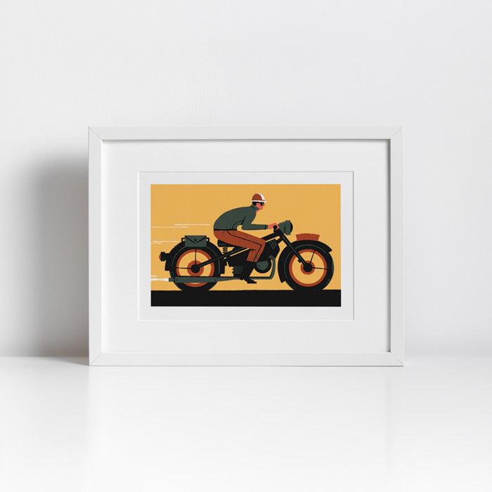 Classic Rider Giclée Print A4