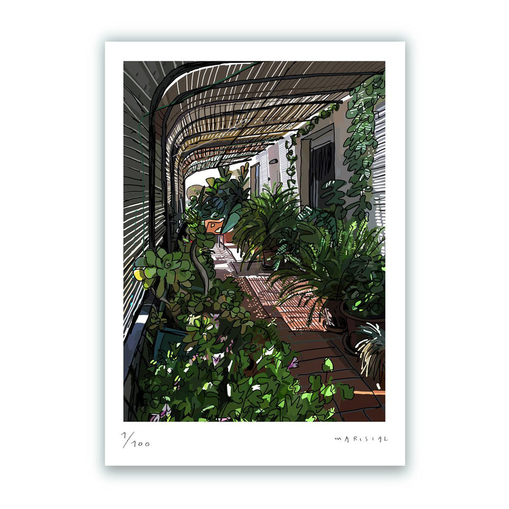 Rincón Cubano en Barcelona Impresión Fine Art 50x70