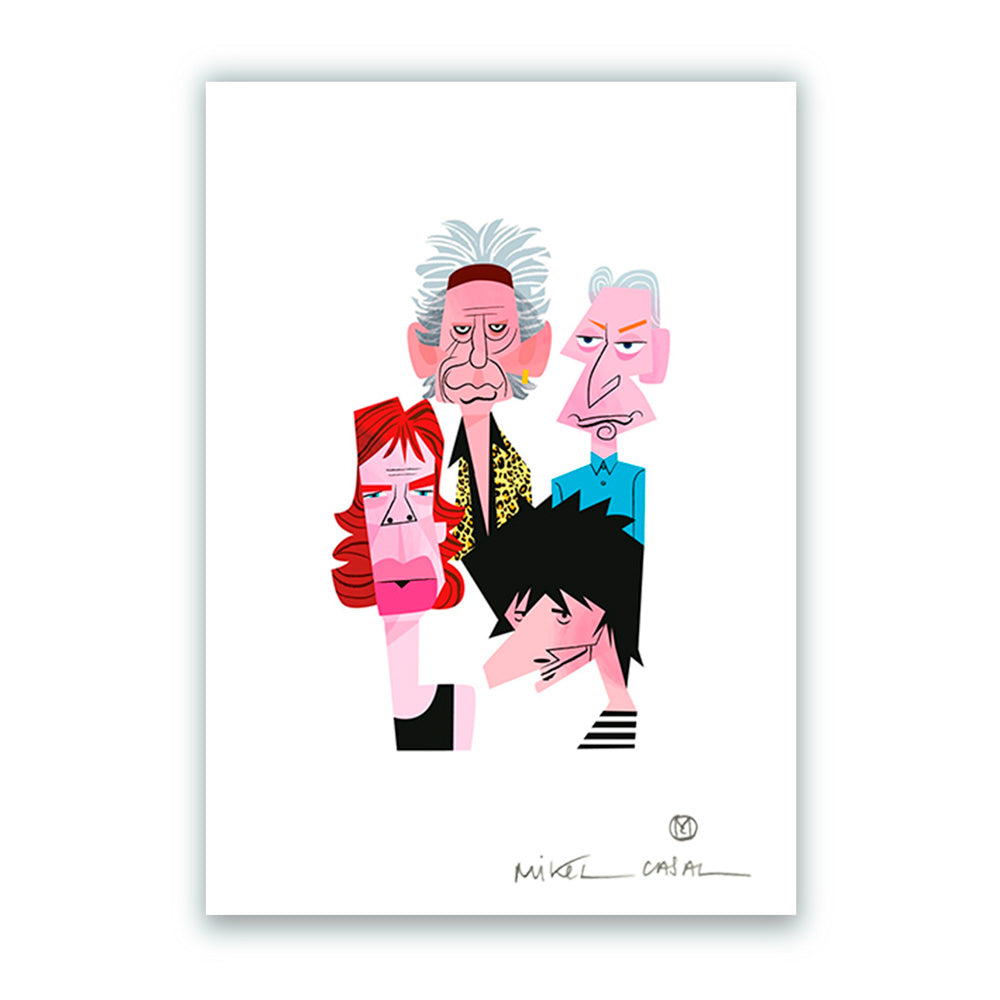 The Rolling Stones Giclée Print A5