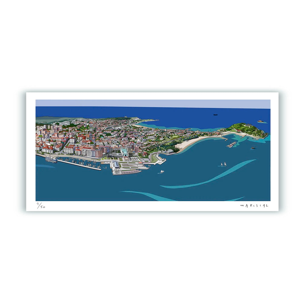 Panorámica de Santander Impresión Fine Art