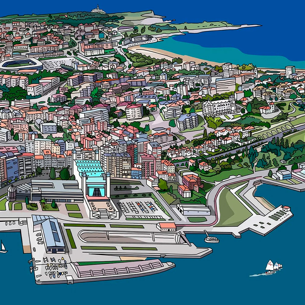 Panorámica de Santander Impresión Fine Art