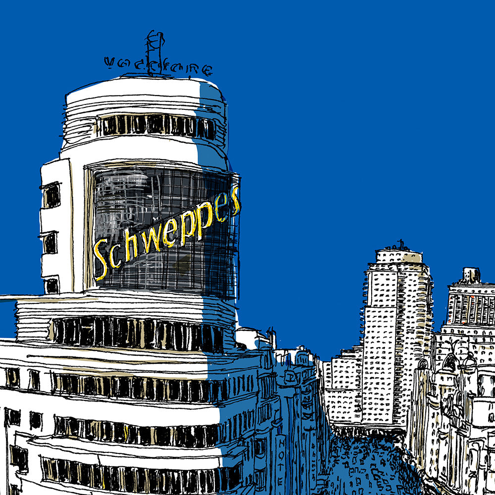 Madrid Schweppes Giclée Print A3