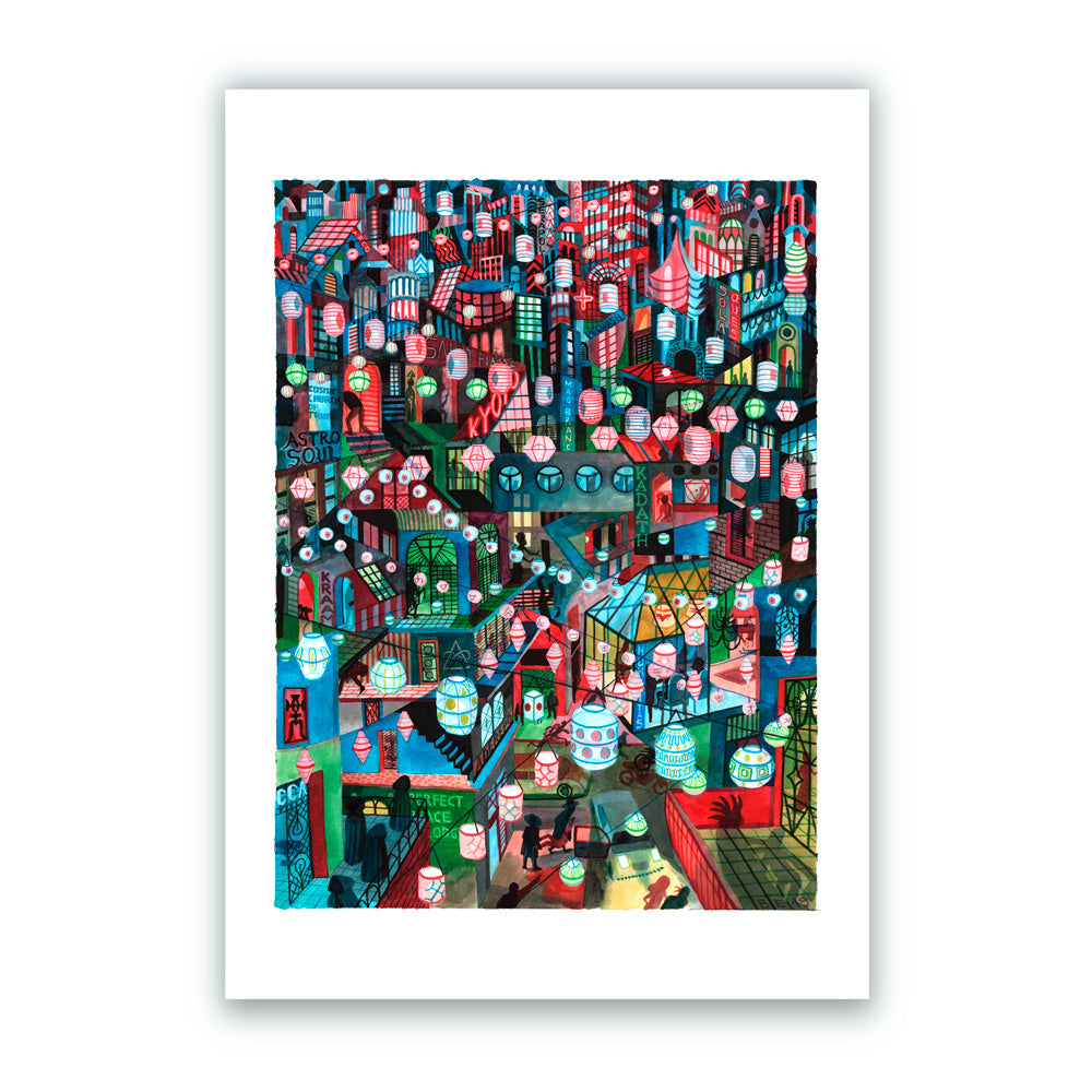 Secret Society Street Levels Giclée Print A3