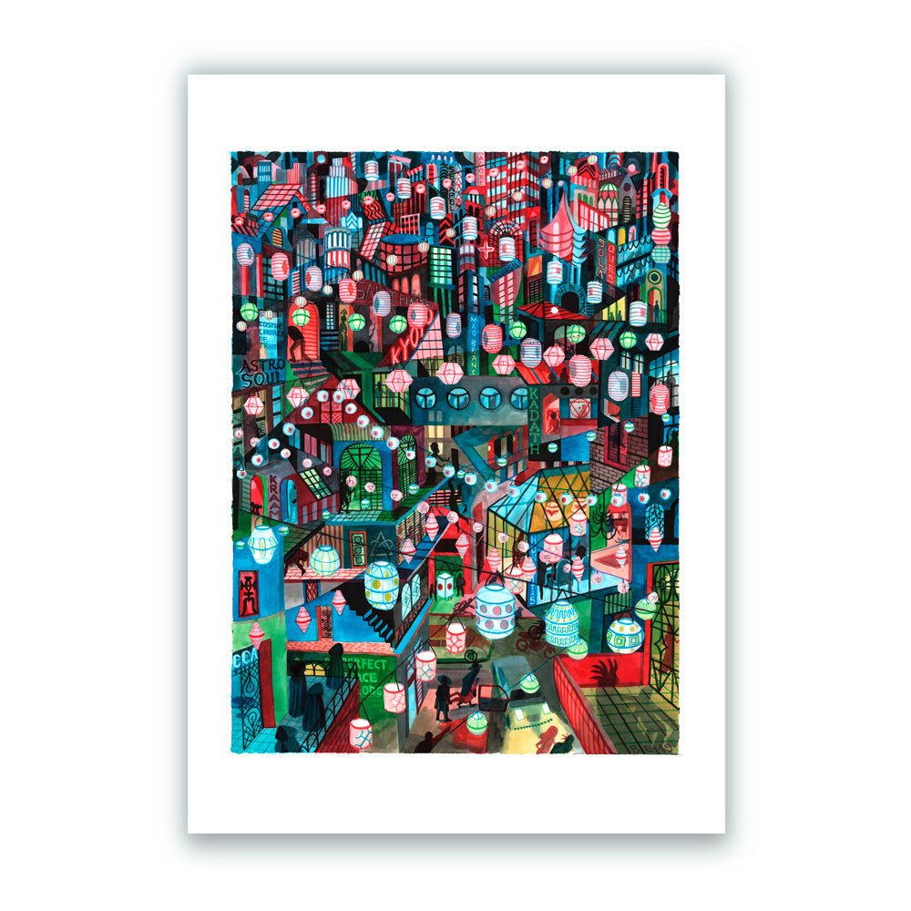 Secret Society Street Levels Giclée Print A4