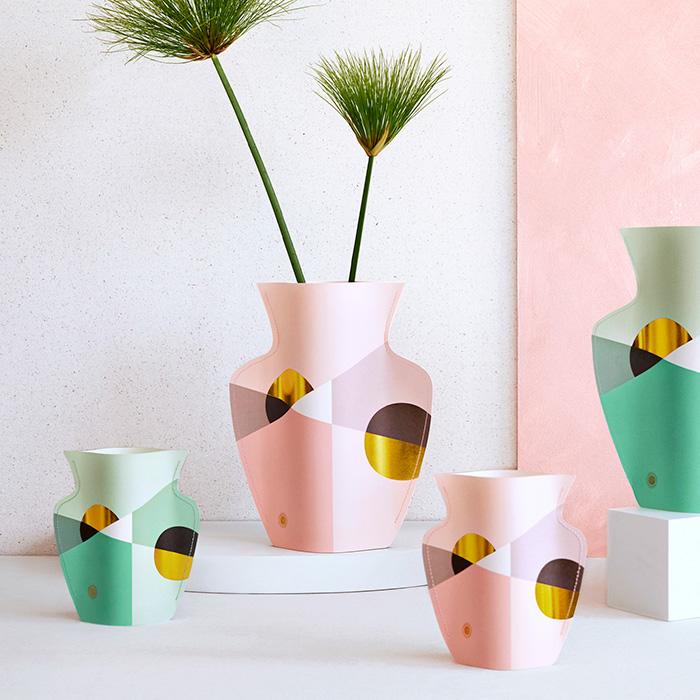 Florero de Papel Siena Rosa