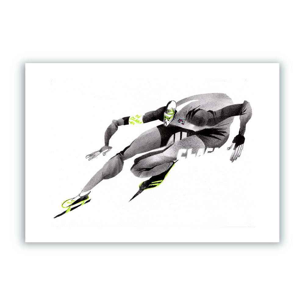 Speed Skater Impresión Giclée