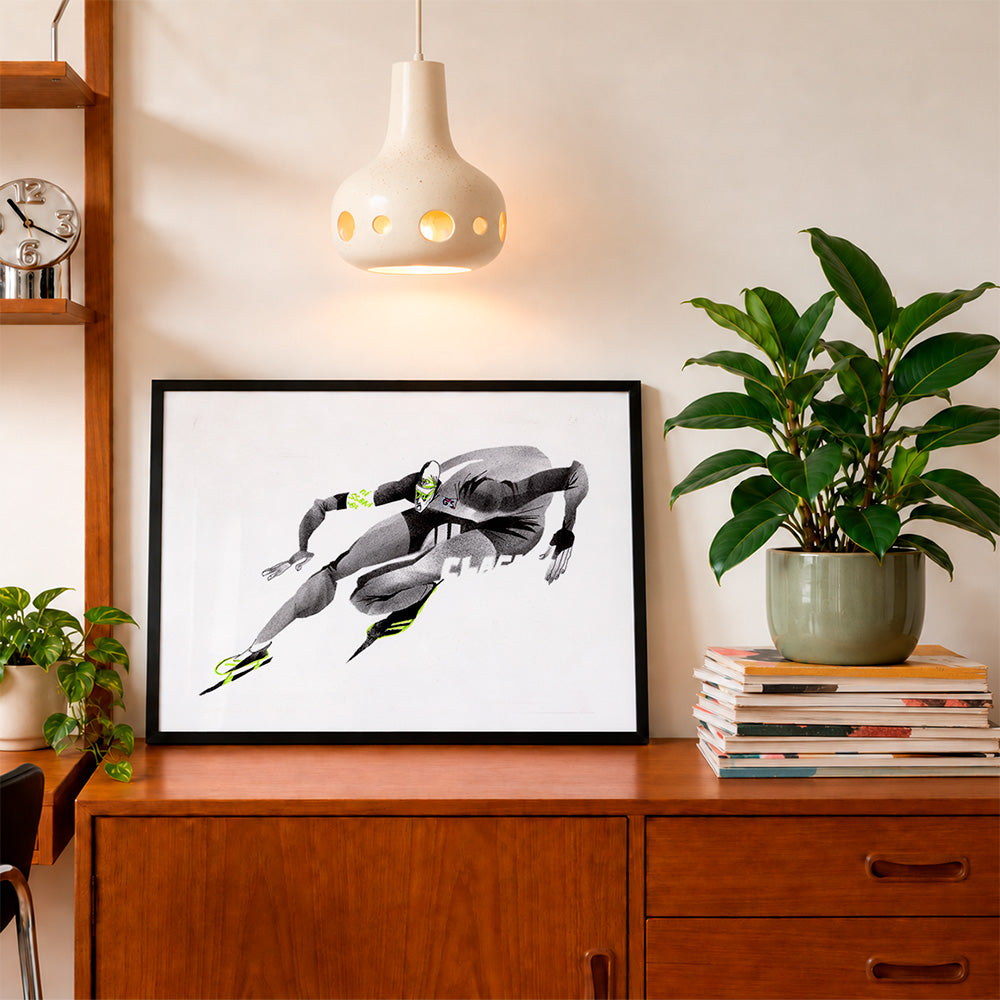 Speed Skater Impresión Giclée
