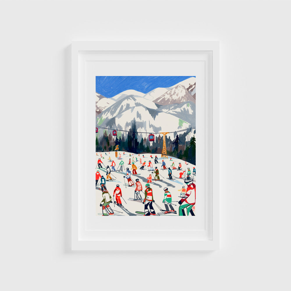 Ski Season in Südtirol Giclée Print A3