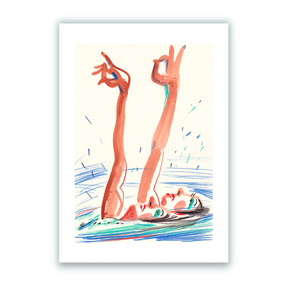 Synchronised Swimming Impresión Giclée