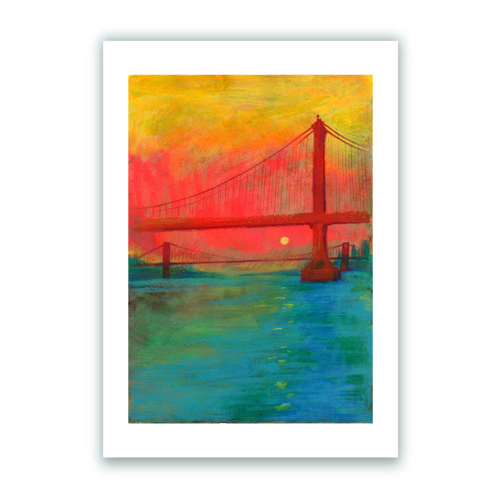 Two Bridges Impression Giclée A4