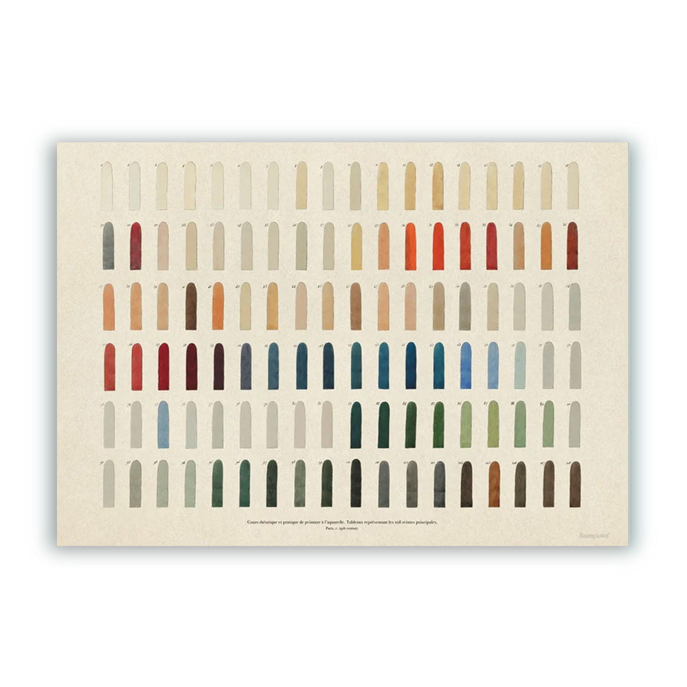 Tableaux des Teintes à l'Aquarelle Giclée Print