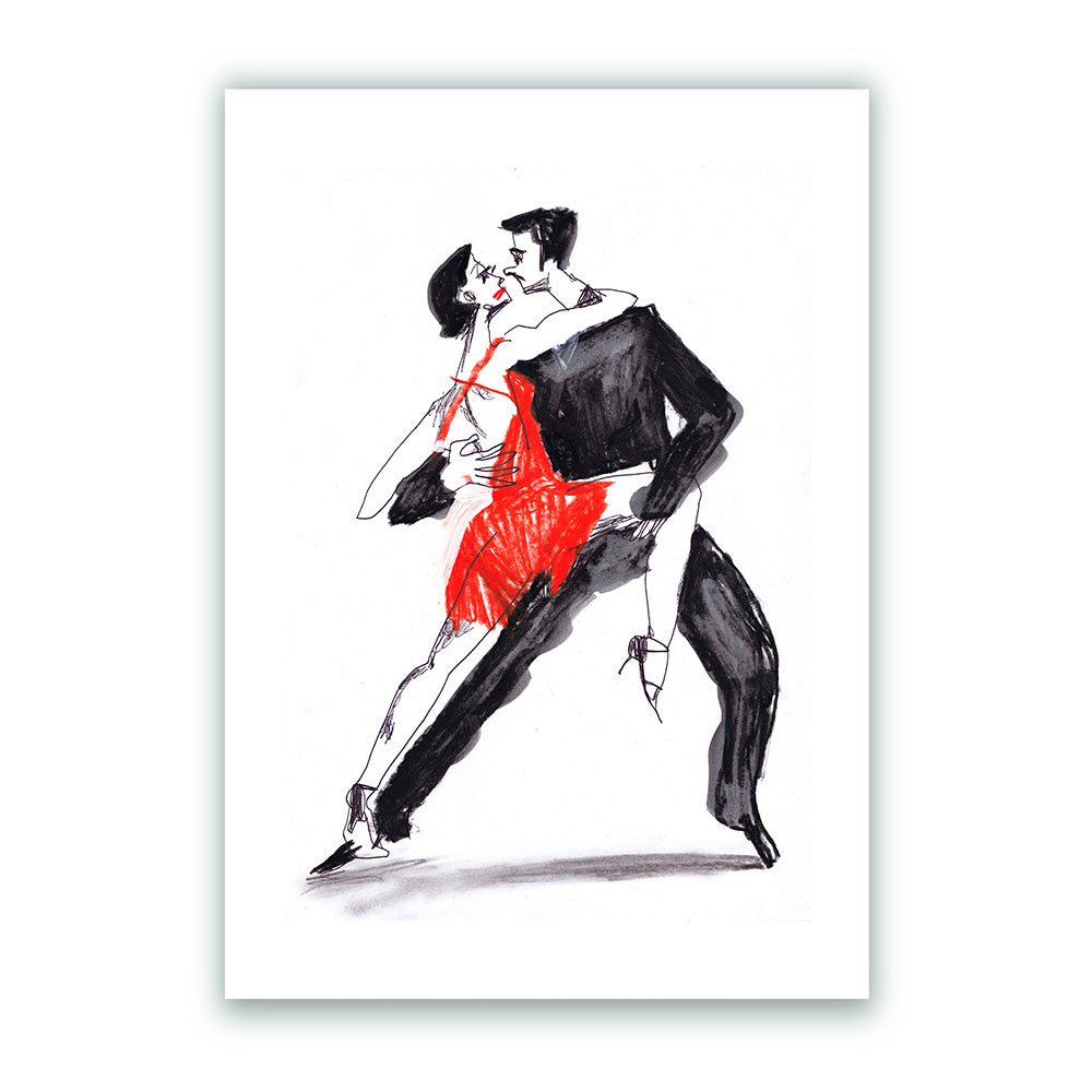 Tango Dancing Impresión Giclée