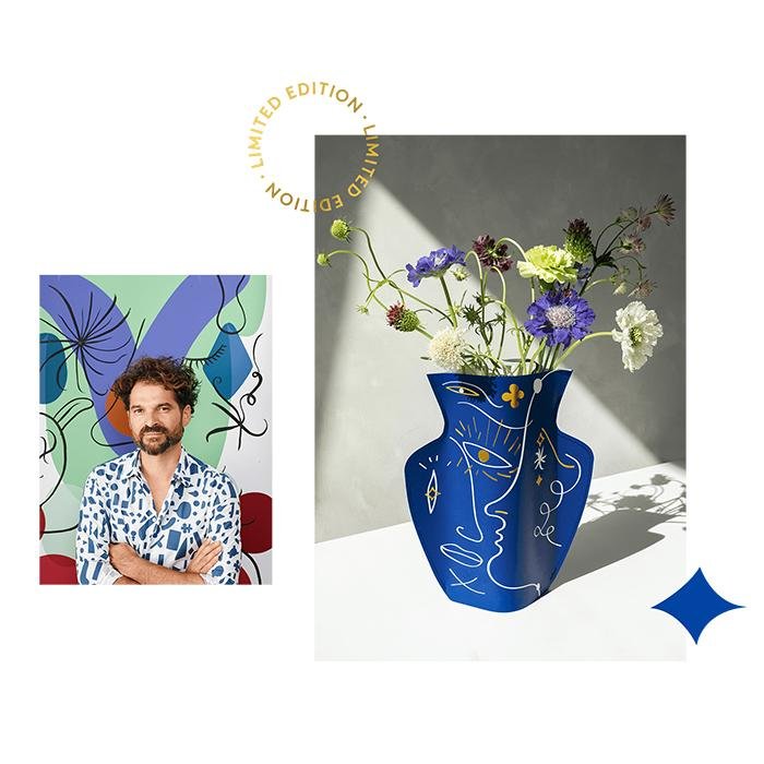 Florero de Papel Jaime Hayon - Azul