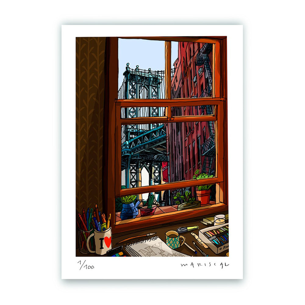 New York Window Fine Art Print 50x70
