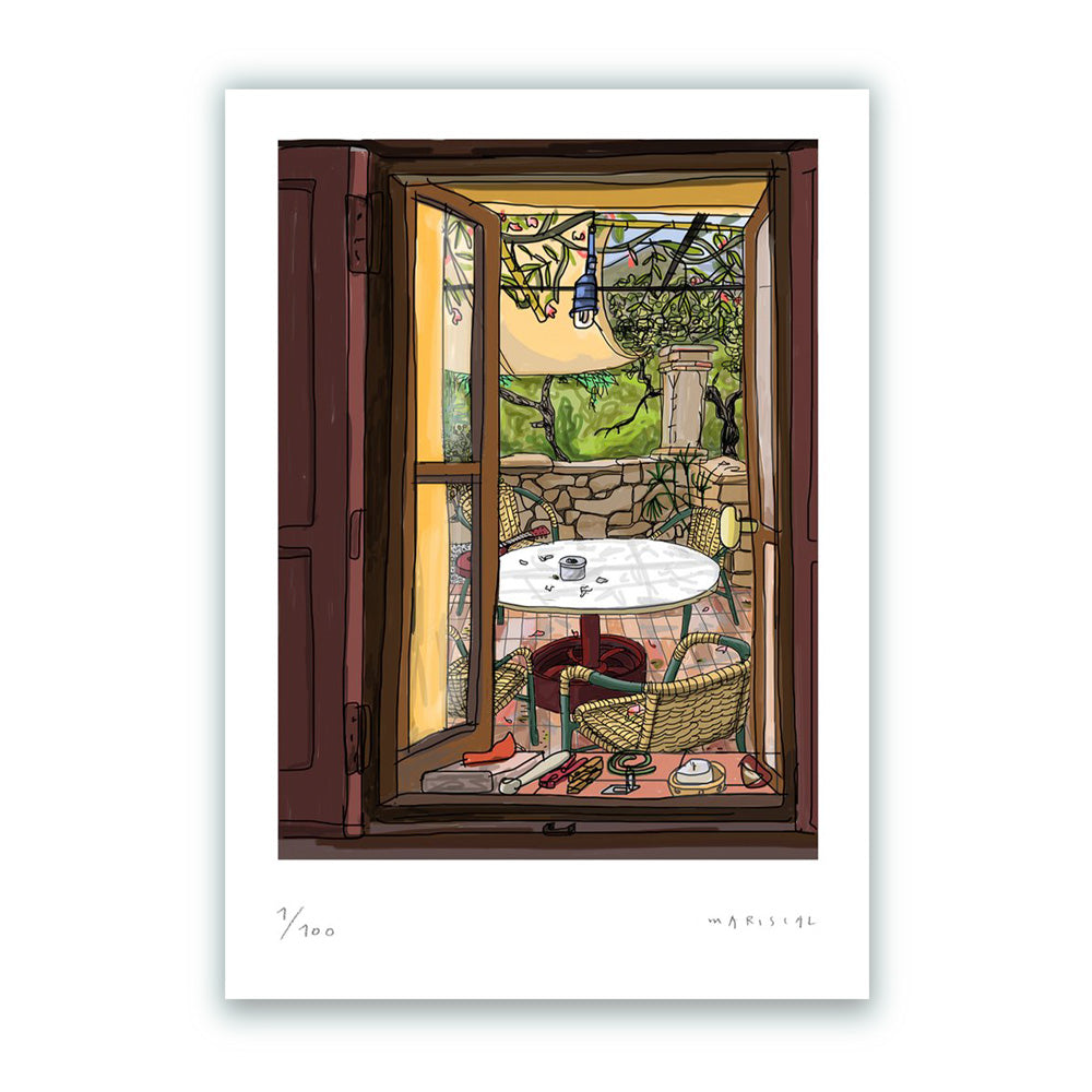 Window to the Terrace Fine Art Print 50x70