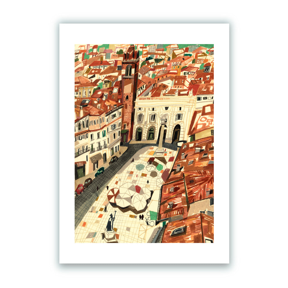 View of Verona Giclée Print A4