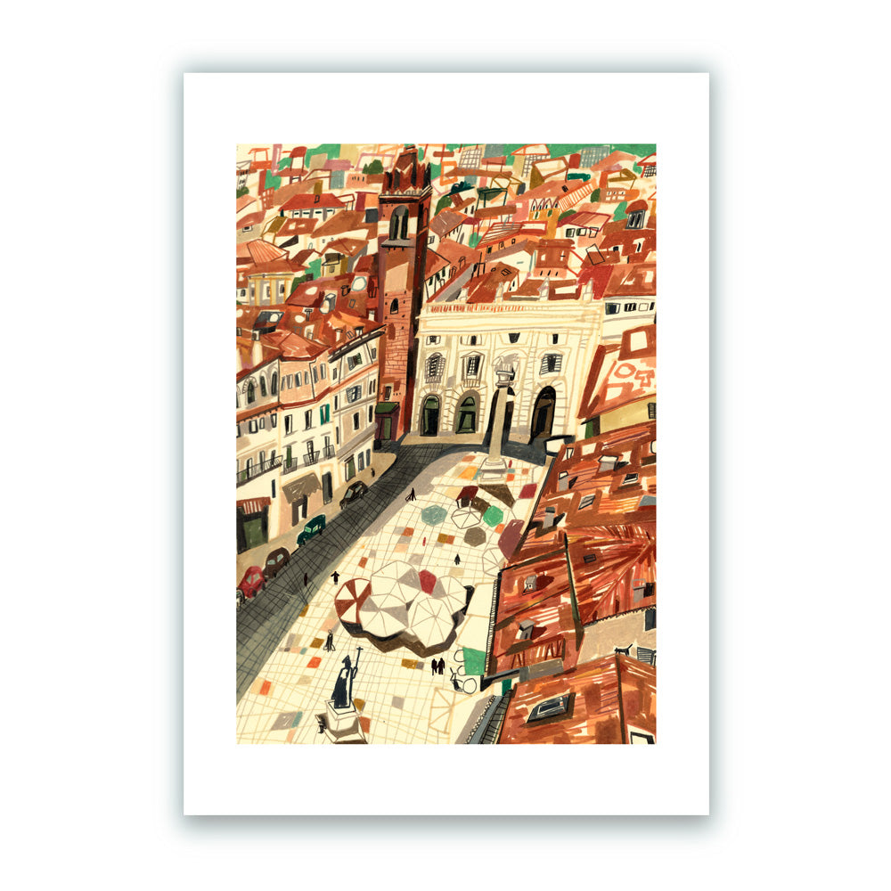 Vista de Verona Impresión Giclée A5