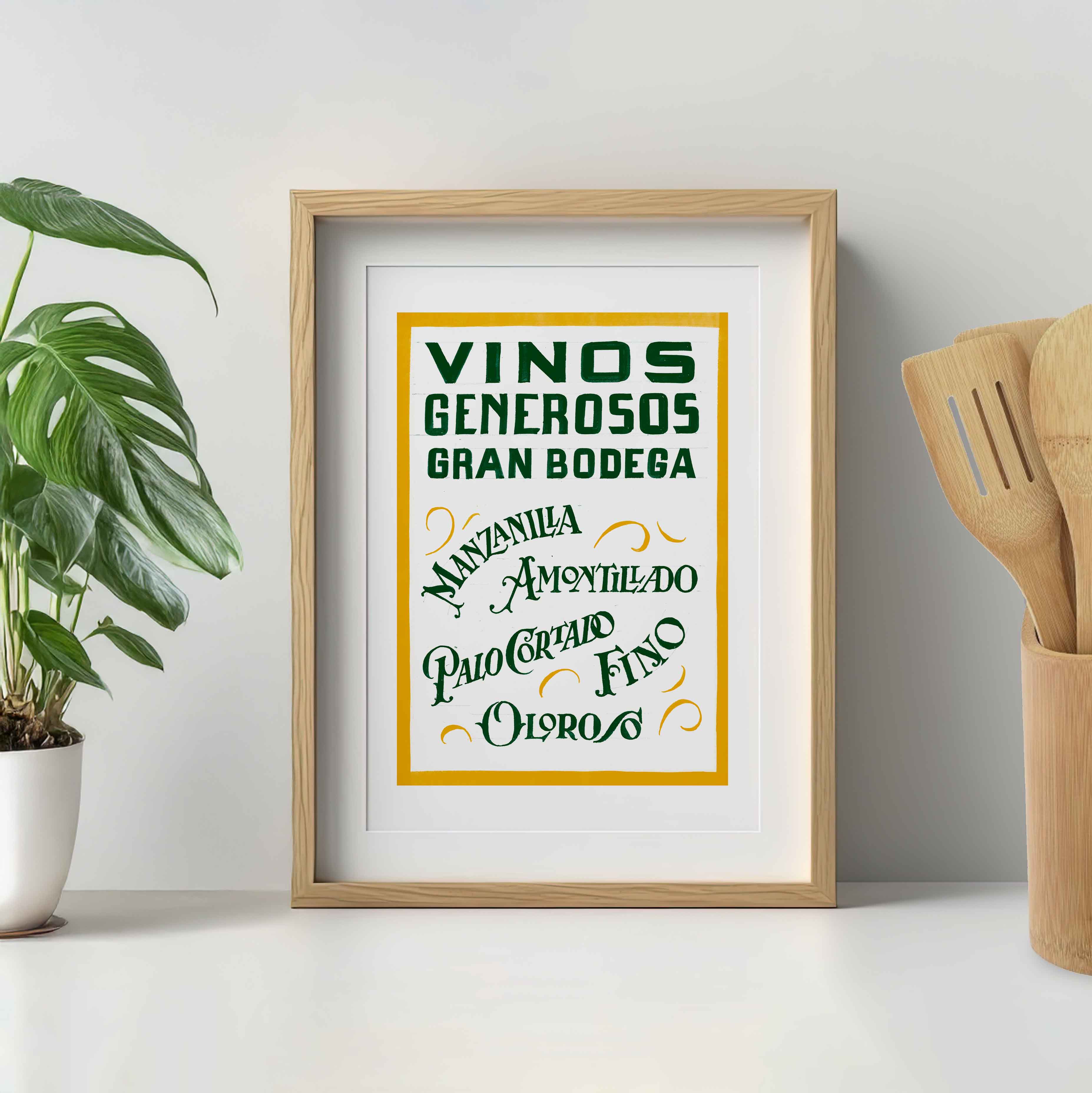 Vinos Generosos Impresión Giclée