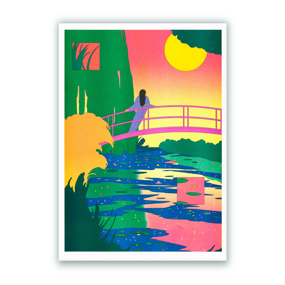 Le Bassin aux Nymphéas, Harmonie Rose Risografía A3