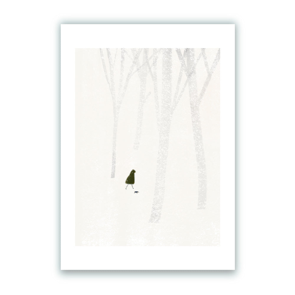 Winter Stroll Giclée Print A4