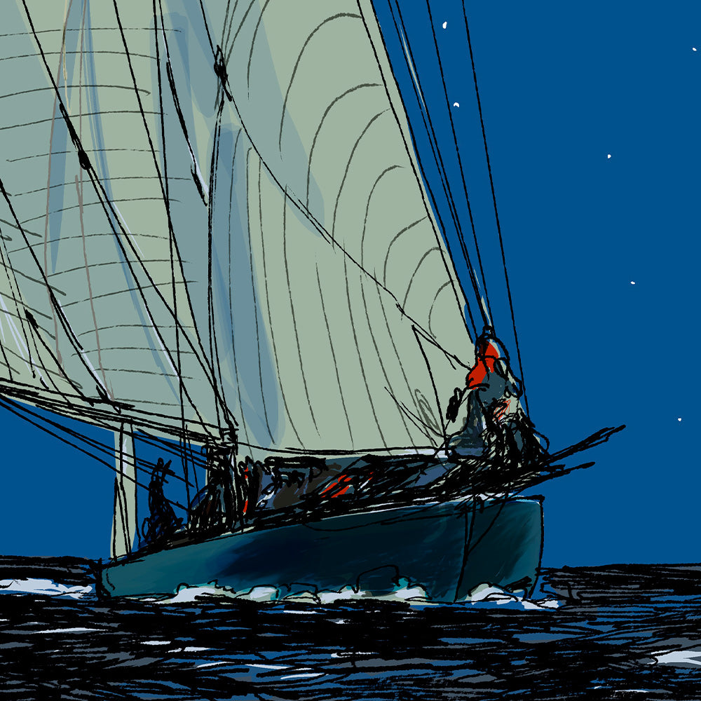 Sous les étoiles, cap sur l'horizon Impression Giclée