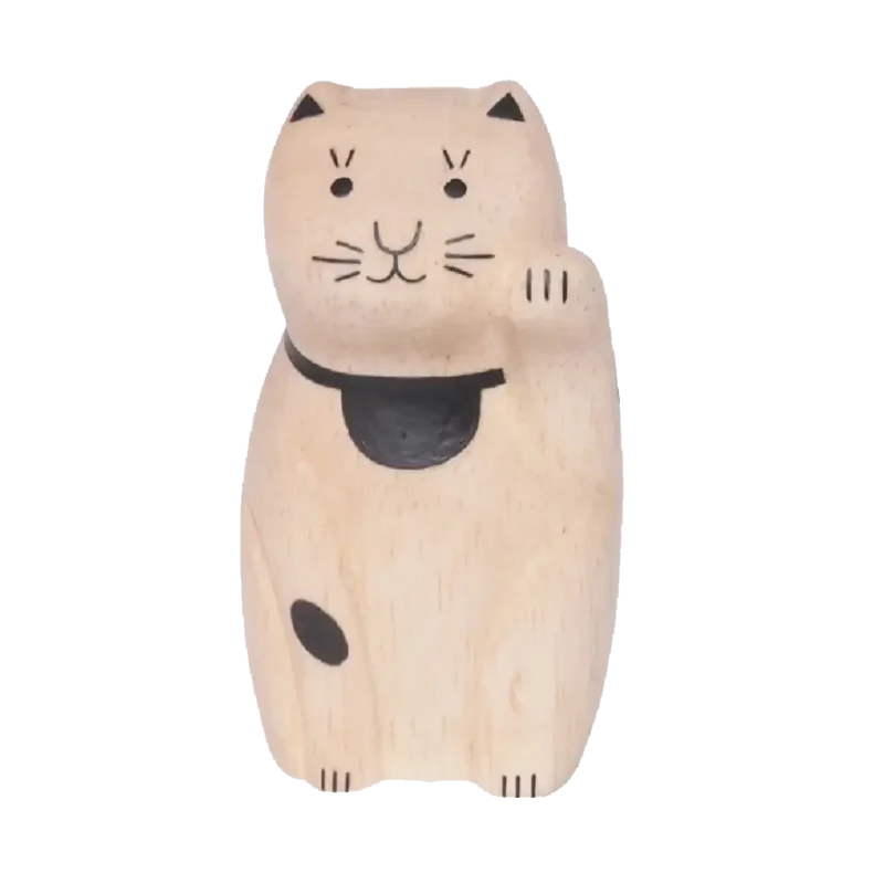 Animal de madera Pole Pole Lucky Cat