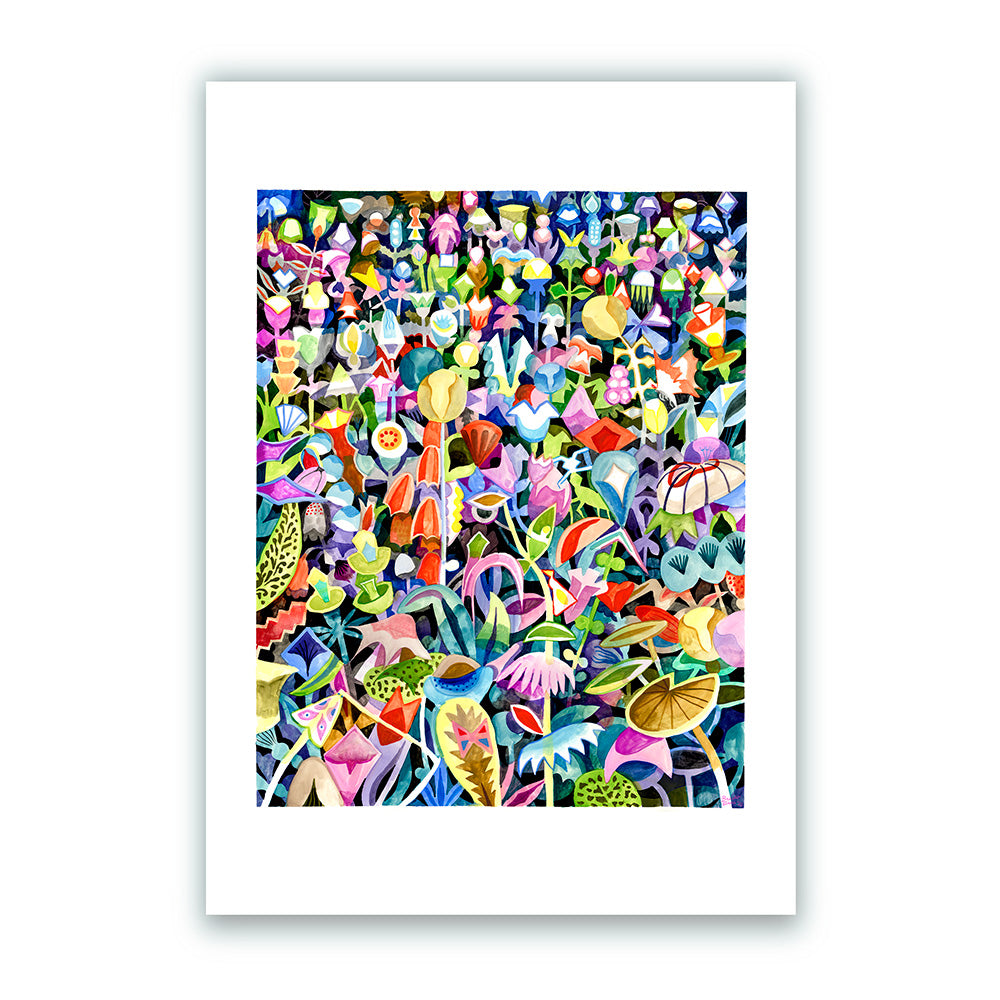 Fleurs Insectes Impresión Giclée