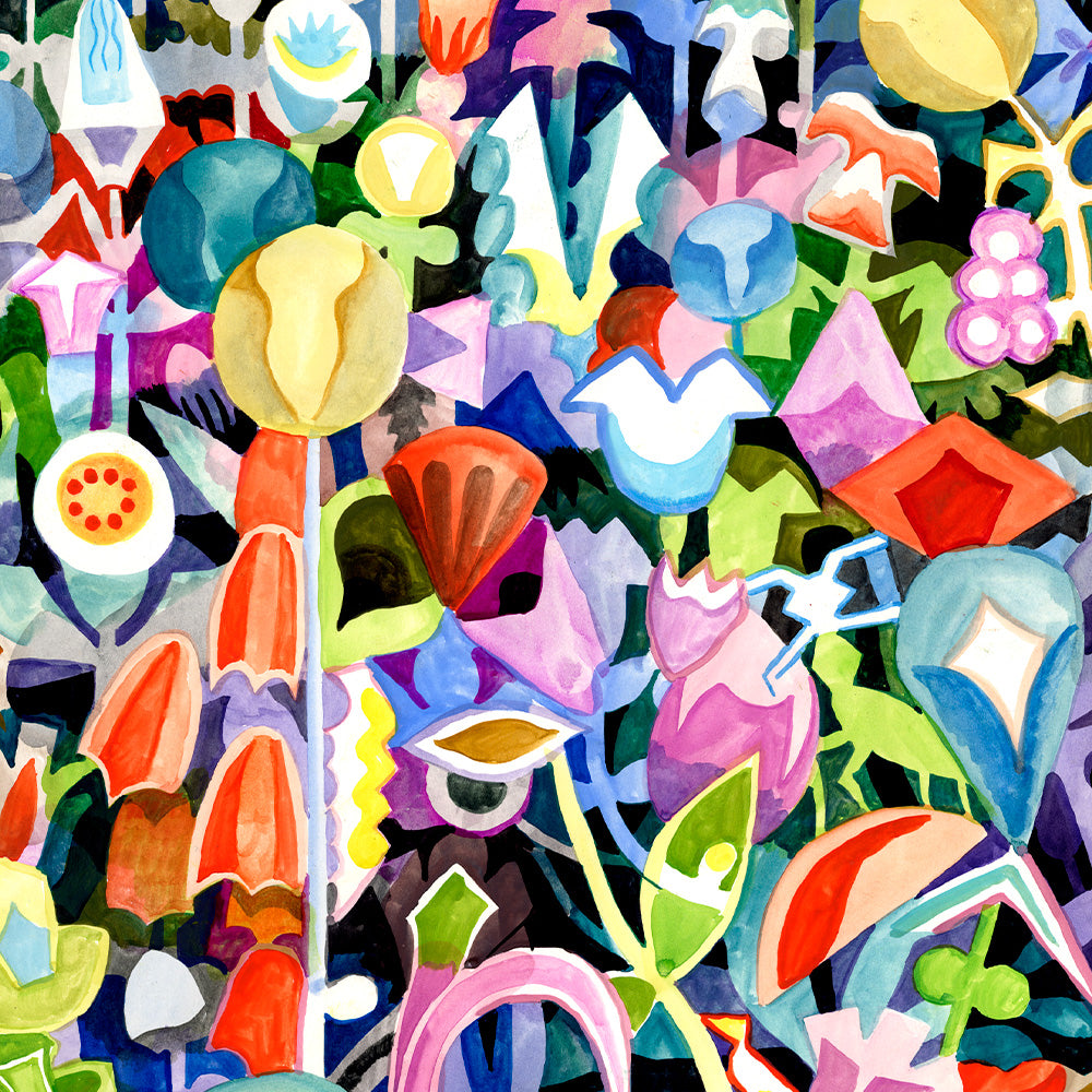 Fleurs Insectes Impresión Giclée