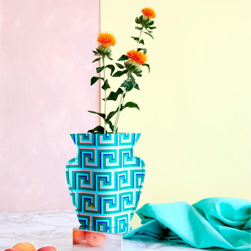 Green Icarus Mini Paper Vase