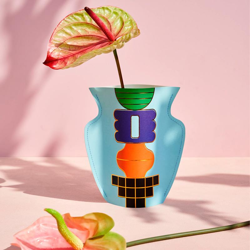 Blue Temple Mini Paper Vase