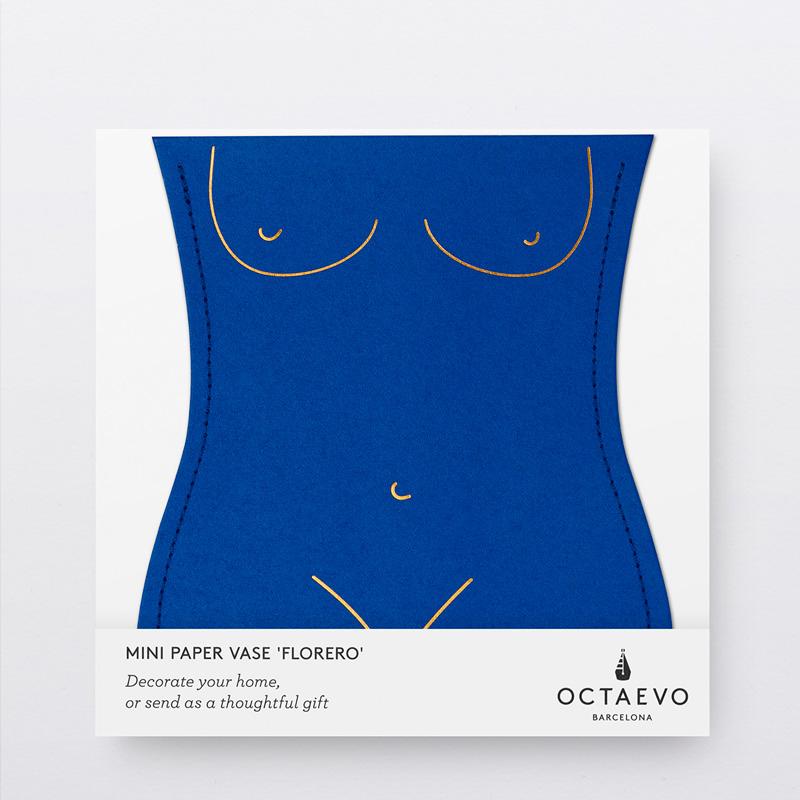 Mini Florero de Papel Venus Azul