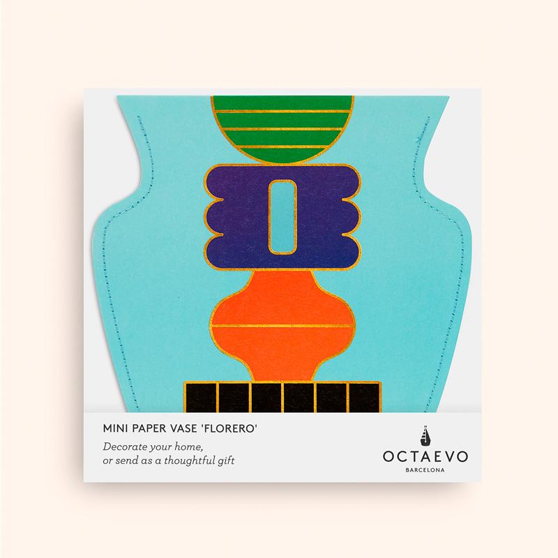 Blue Temple Mini Paper Vase