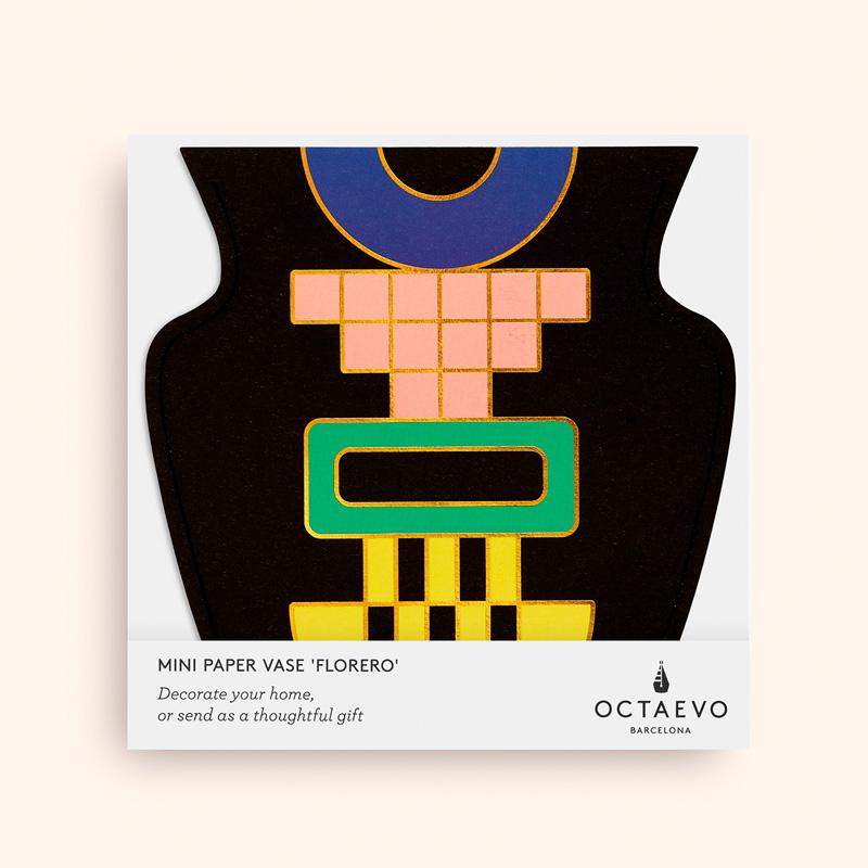 Mini Black Temple Paper Vase