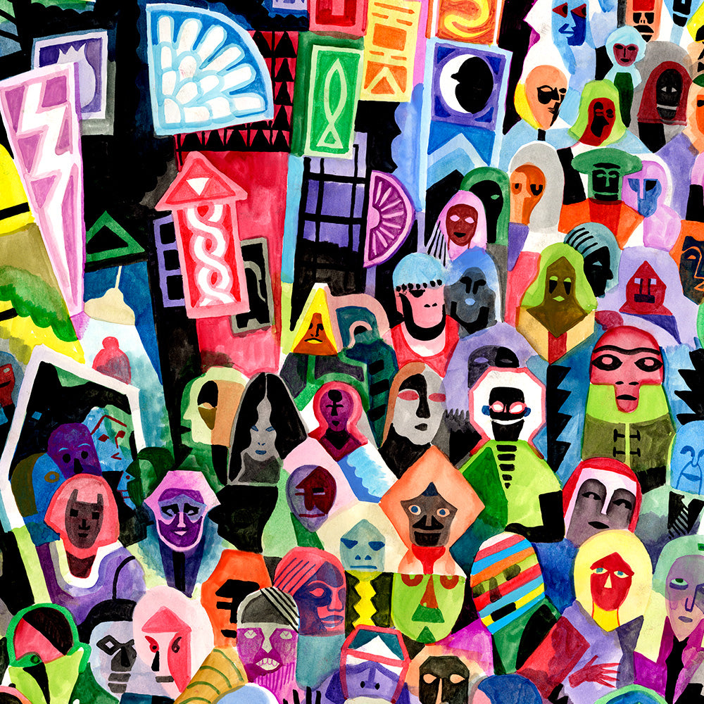 Rue Foule Giclée Print