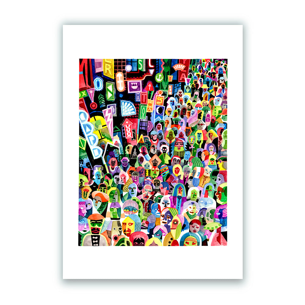 Rue Foule Giclée Print