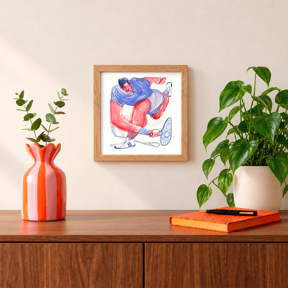 Tennis Player Giclée Print